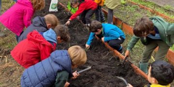 Novedades en el huerto escolar de L’Ablanu